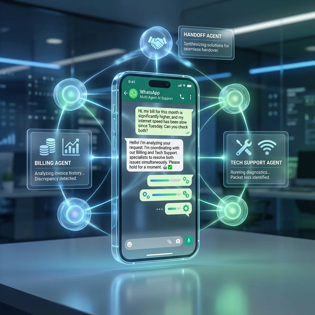 WhatsApp AI: Multi-Agent Destek
